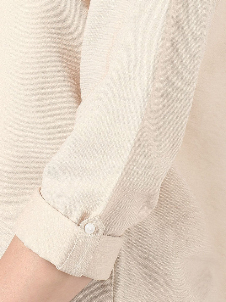 Park Avenue Women Beige Solid Top