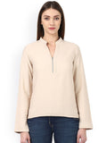Park Avenue Women Beige Solid Top