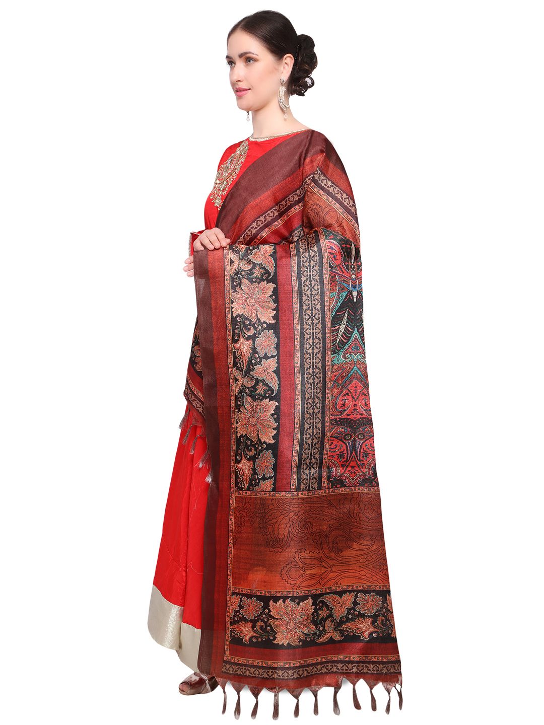 Saree mall Multicoloured Printed Dupatta