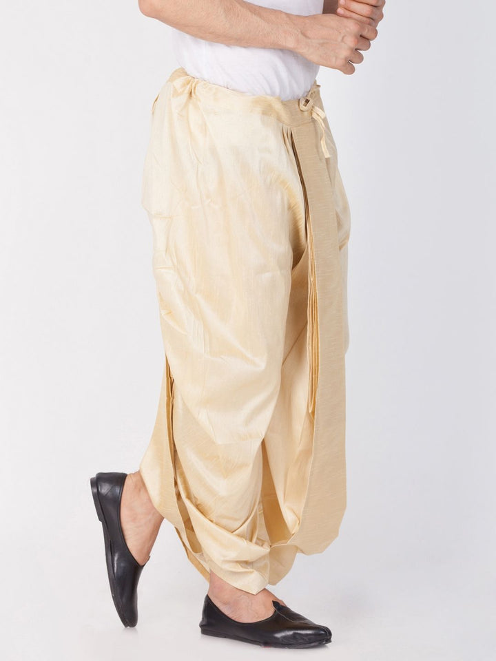 VASTRAMAY Men Beige Solid Dhoti Pants