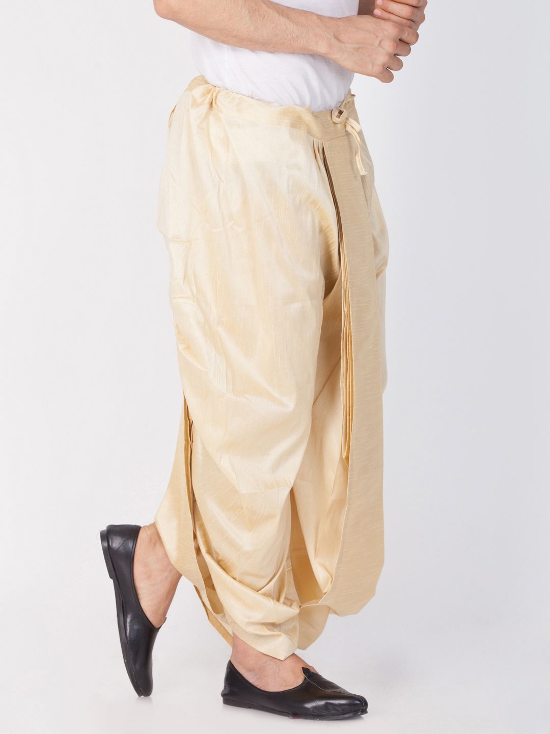 VASTRAMAY Men Beige Solid Dhoti Pants