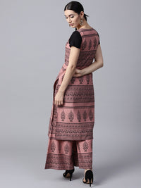 Gerua By Libas Women Pink  Black Printed Kurta with Palazzos
