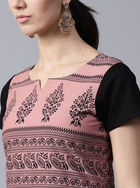 Gerua By Libas Women Pink  Black Printed Kurta with Palazzos