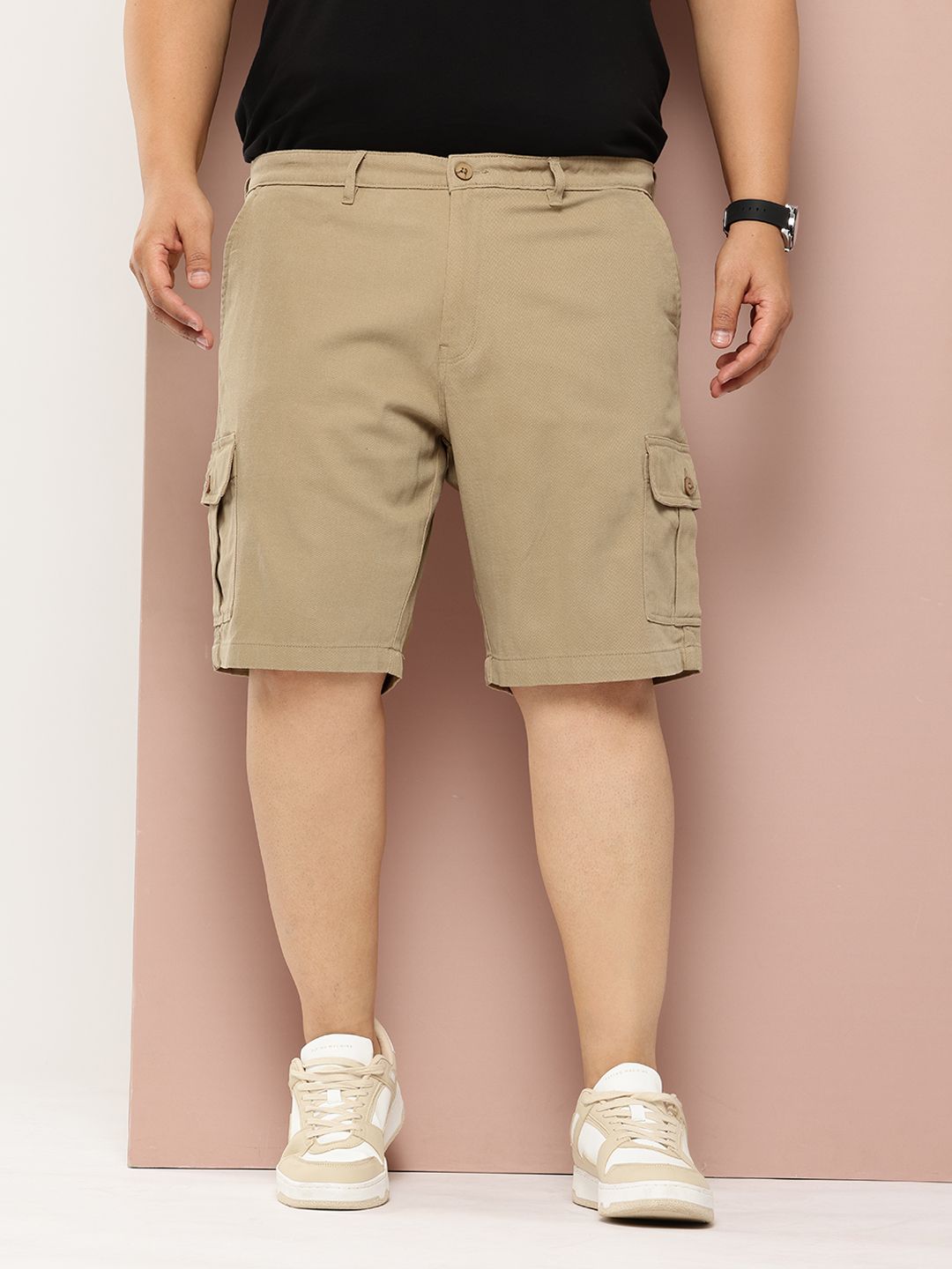 Thomas Scott Men Plus Size Cargo Shorts