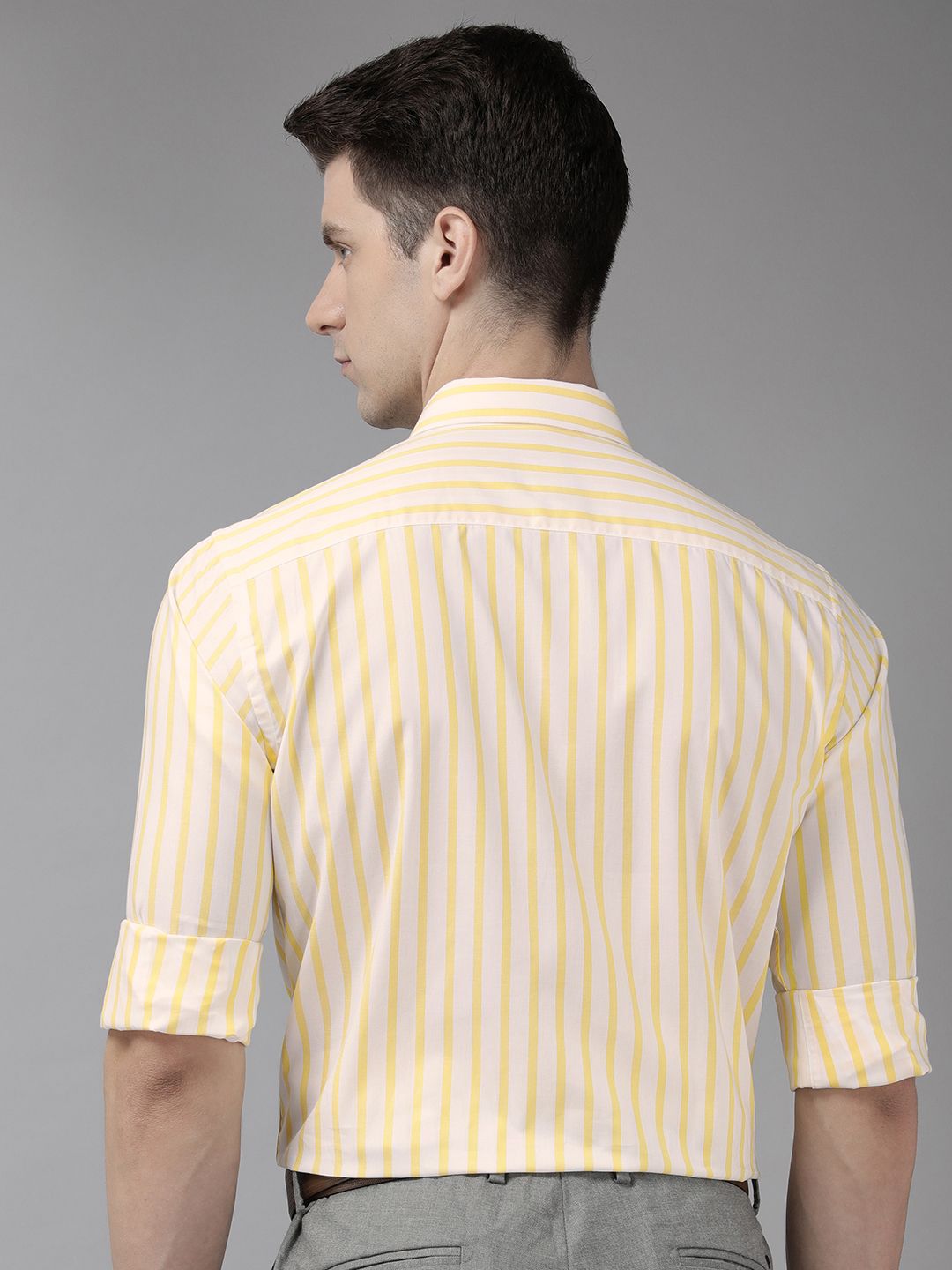 Park Avenue Pure Cotton Slim Fit Striped Formal Shirt