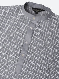 SOJANYA Motif Etnik Sulam Kurta Kapas Tulen