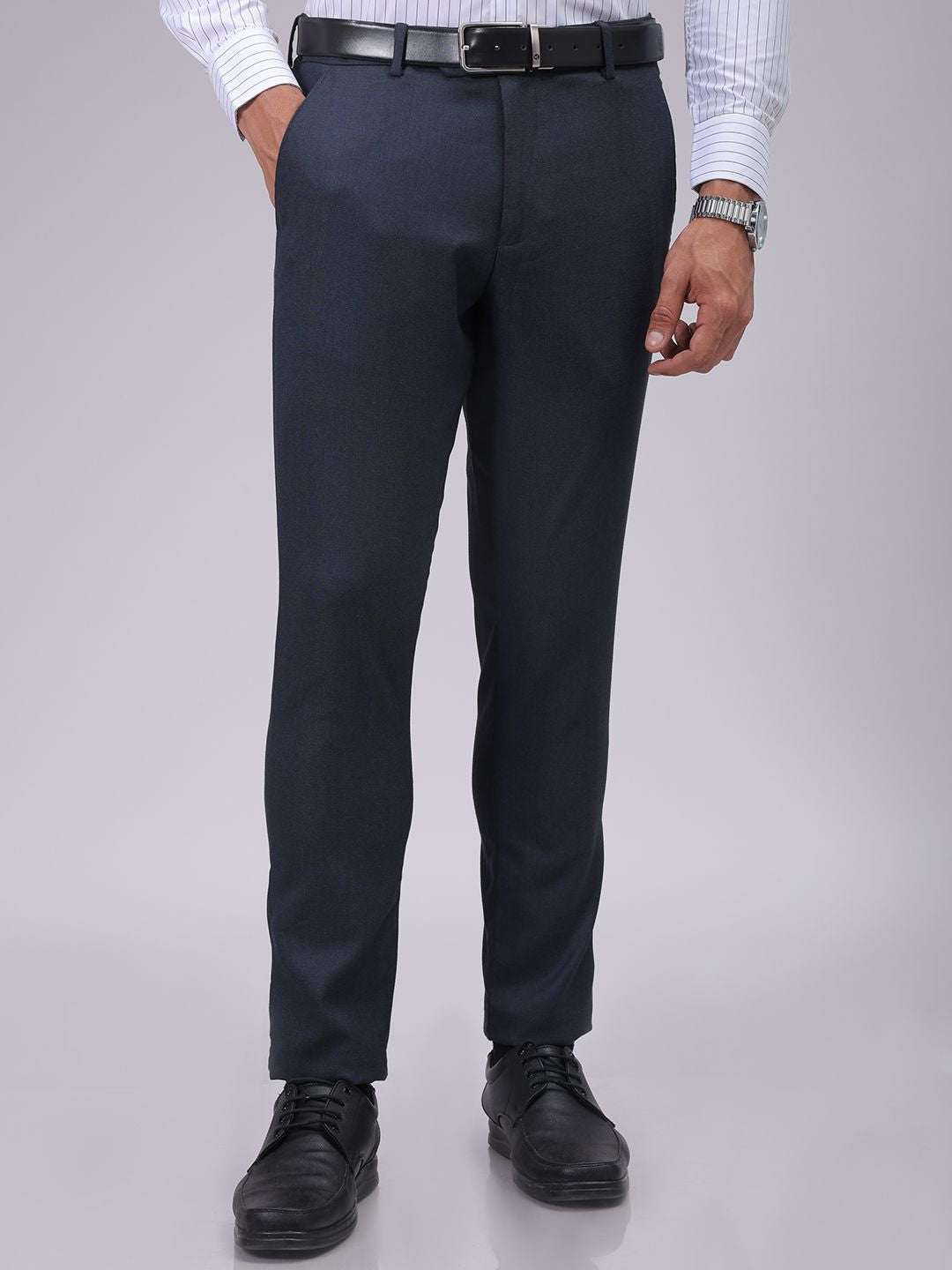 The Indian Garage Co. X Luxe Men Slim Fit Formal Trousers