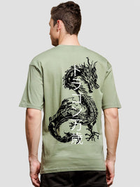 ADRO Men Printed Raw Edge T-shirt