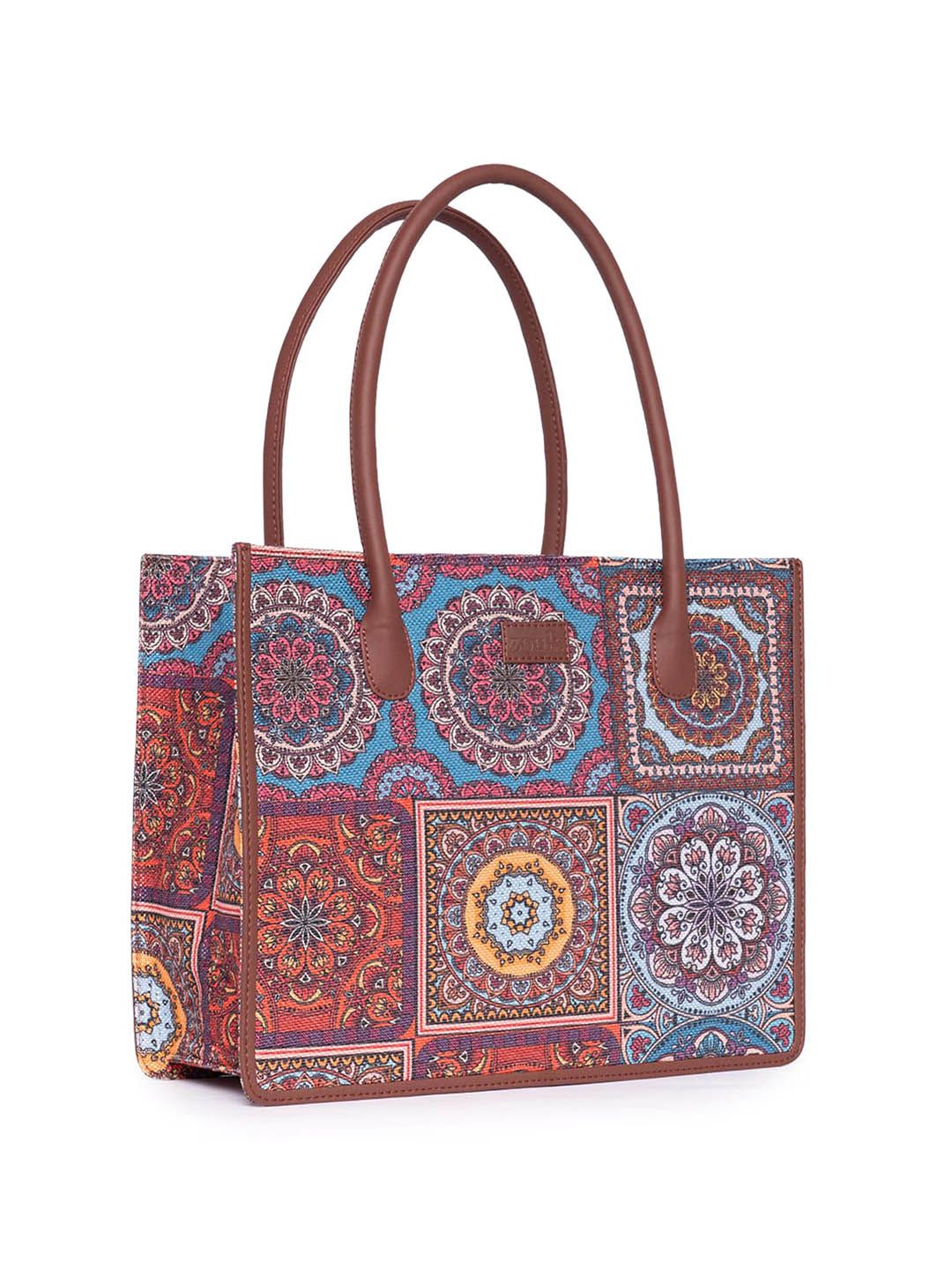 ZOUK Ethnic Printed Structured Shoulder Bag Bag