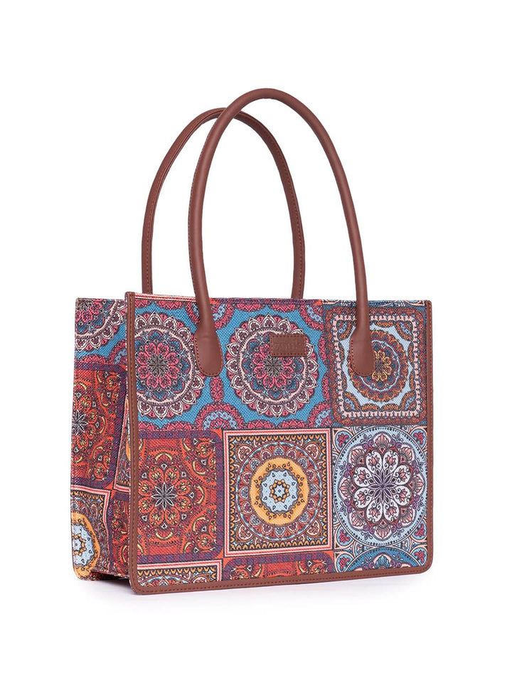ZOUK Ethnic Printed Structured Shoulder Bag Bag