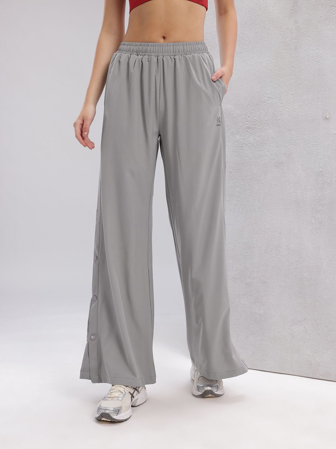 HRX by Hrithik Roshan Women Rapid-Dry Training Track Pants with Side Slits