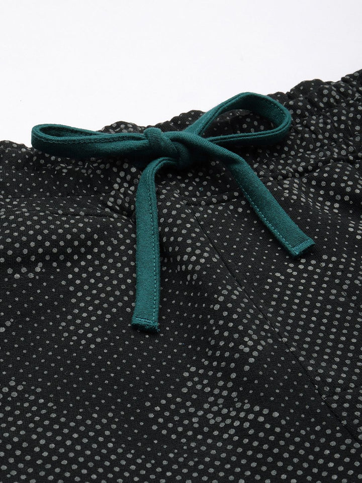 The Indian Garage Co Men Black and Grey Printed Slim Fit Joggers