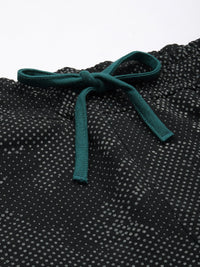 The Indian Garage Co Men Black and Grey Printed Slim Fit Joggers