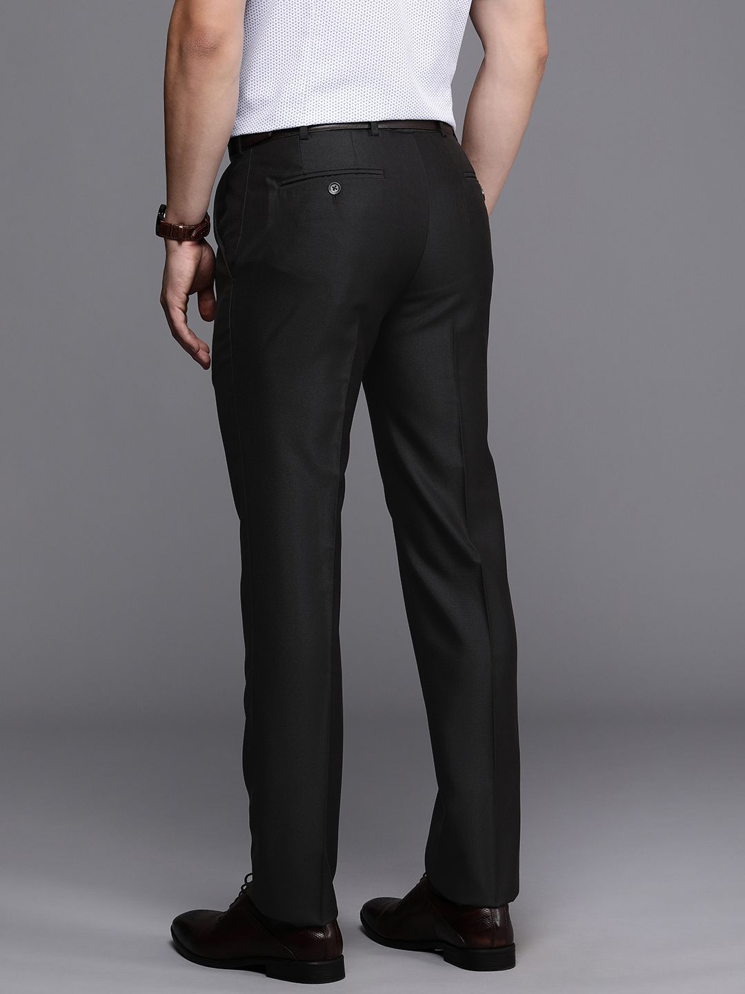 Raymond Men Mid-Rise Slim Fit Formal Trousers