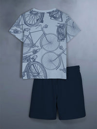 HELLCAT Boys Printed T-shirt with Shorts