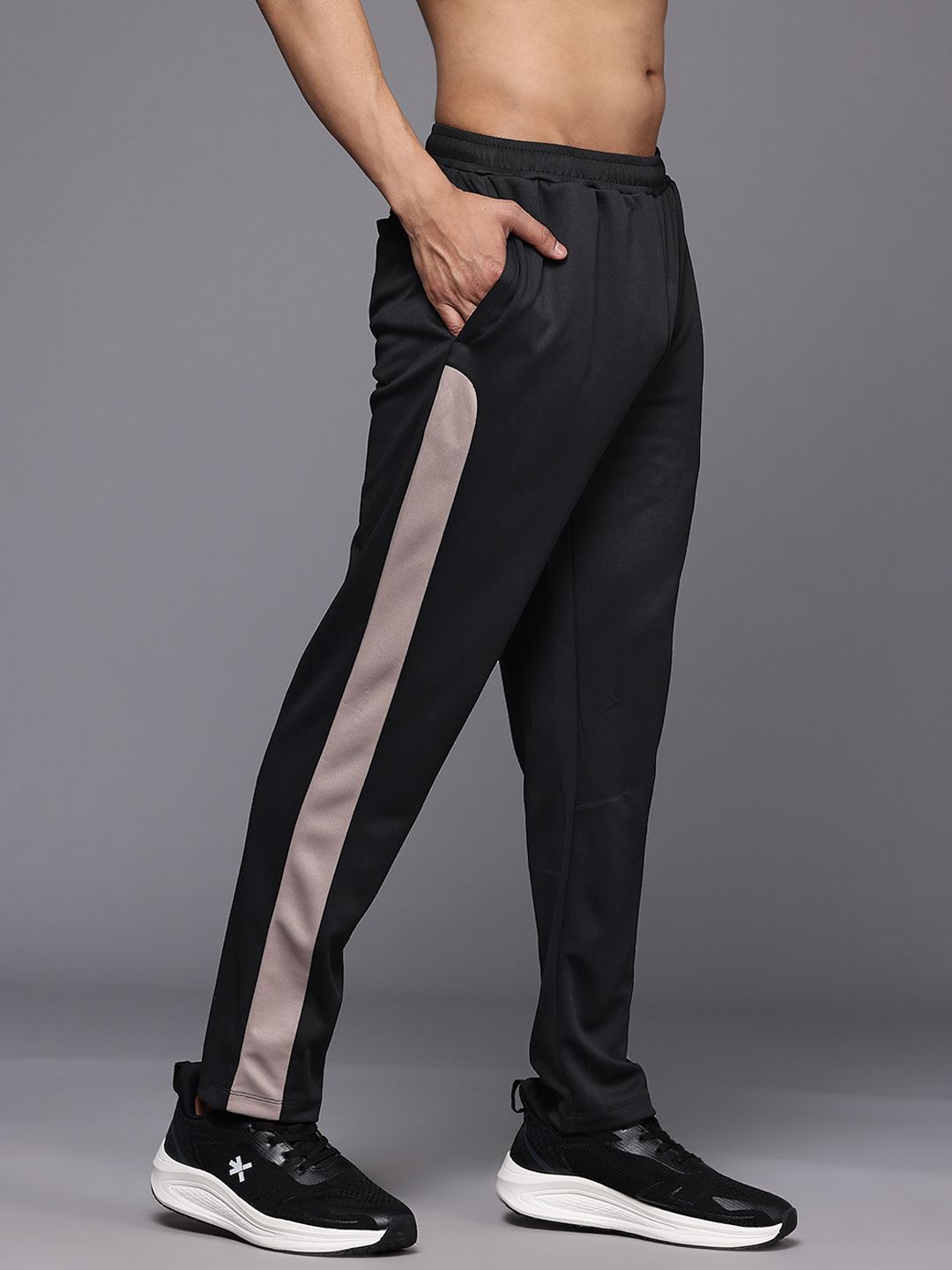 HRX by Hrithik Roshan Men Side Stripes Rapid-Dry Running Track Pants