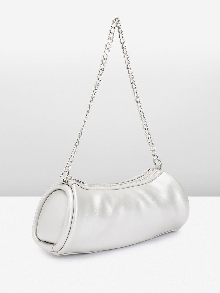 DressBerry Baguette Shoulder Bag with Chain Strap