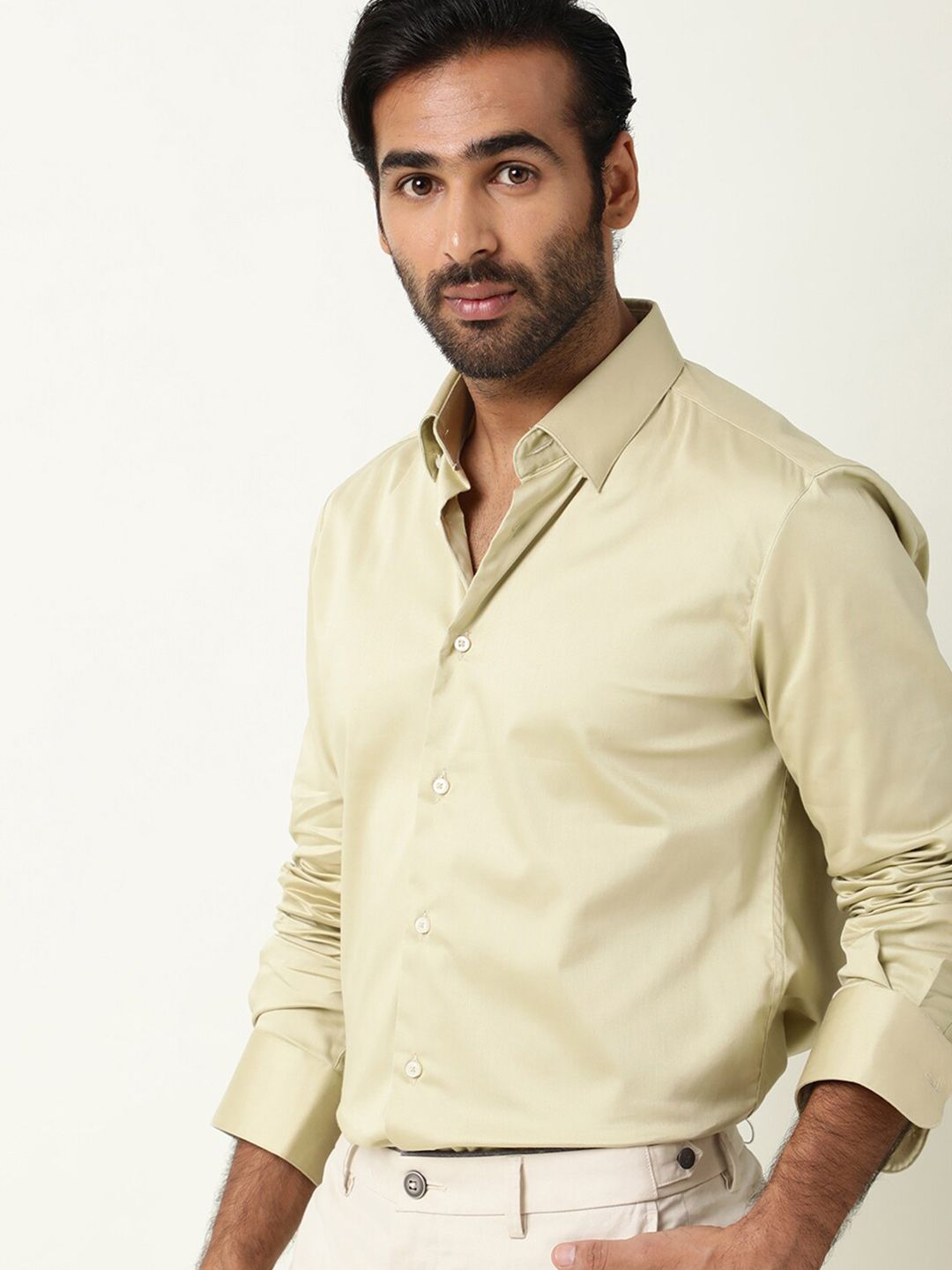 RARE RABBIT Men Como Slim Fit Formal Shirt