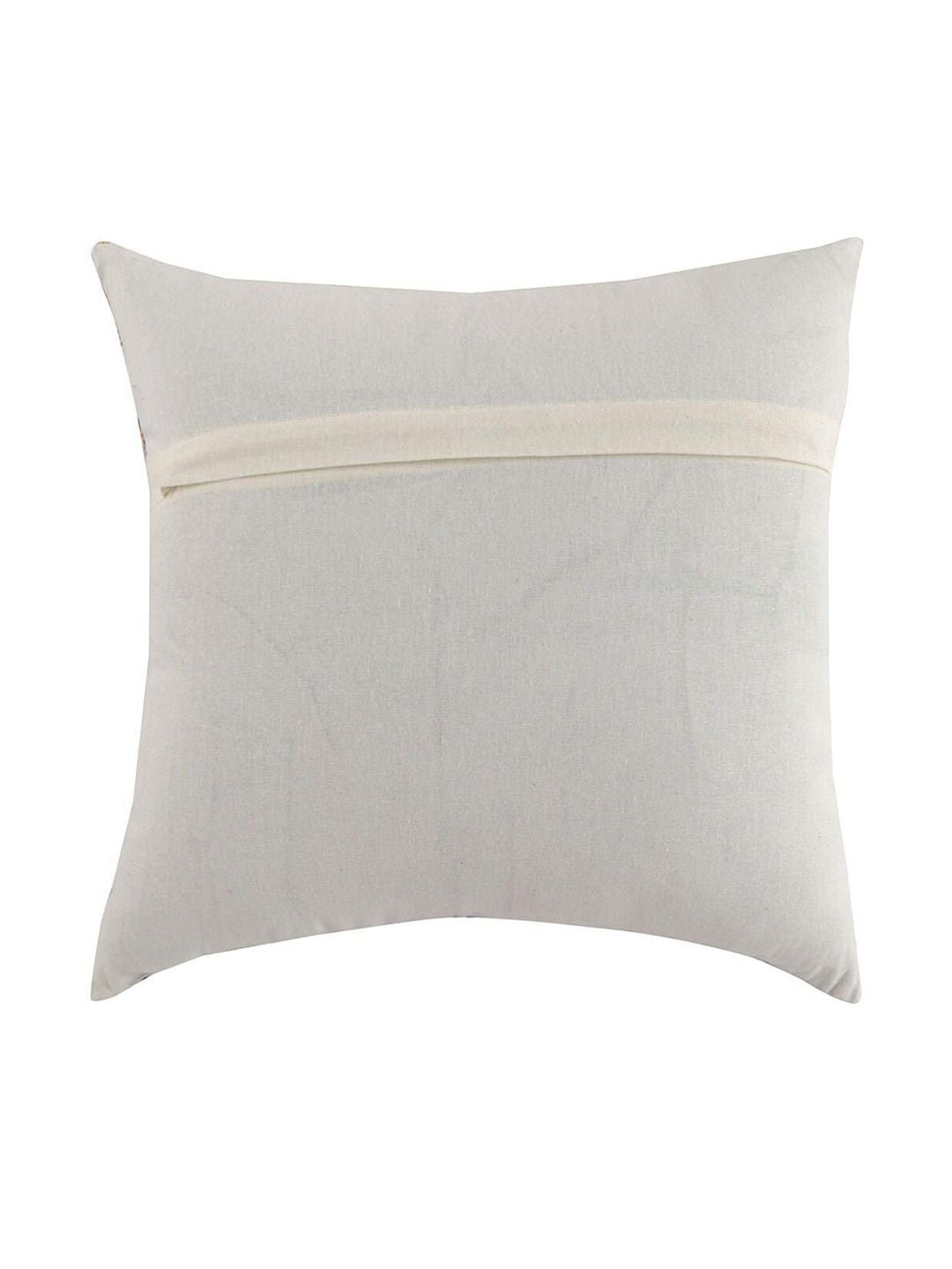 STITCHNEST Teal Geometric Printed Square Cushion Cover