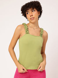 DressBerry Shoulder Straps Ruffled Top