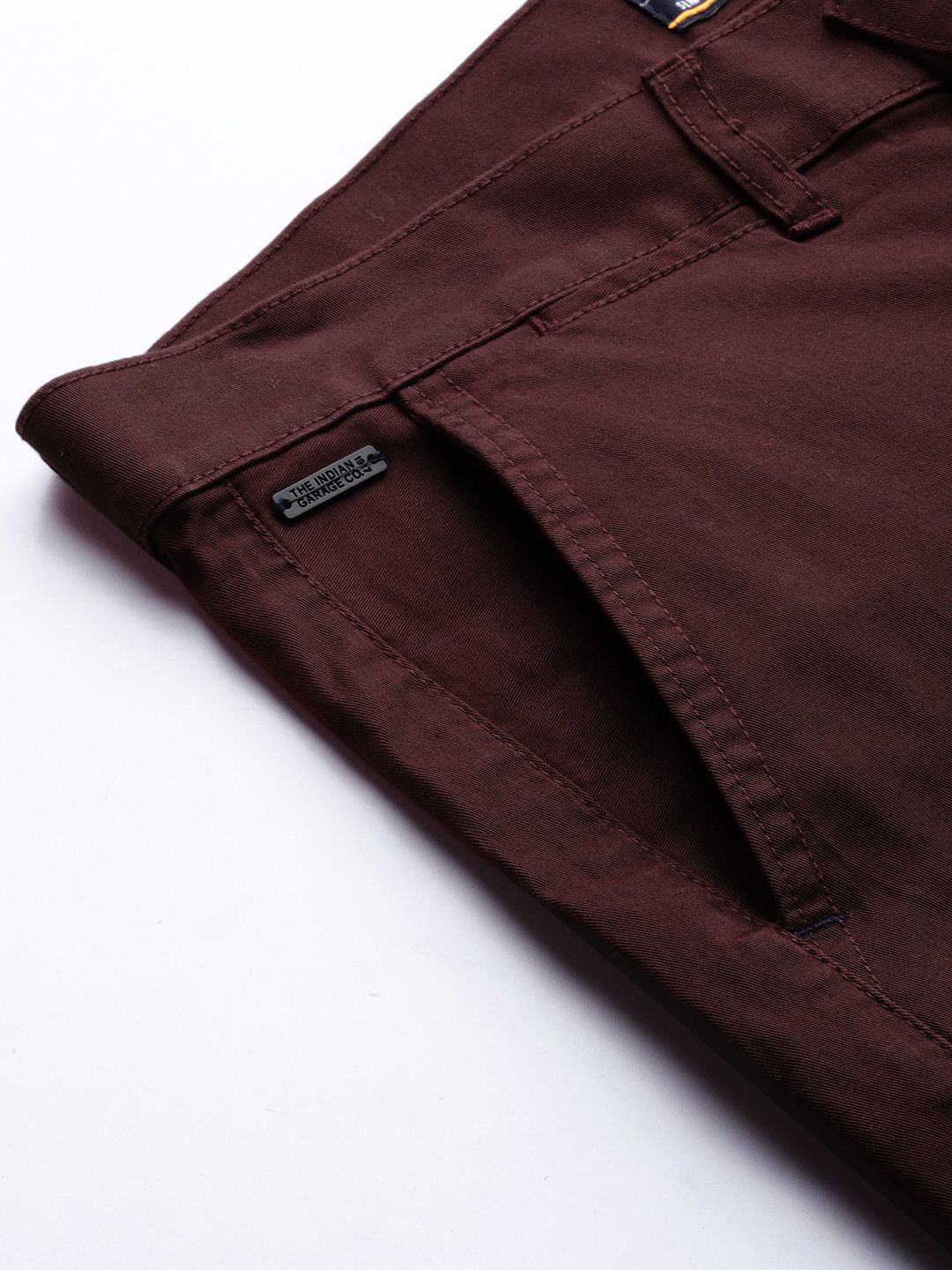 The Indian Garage Co Men Slim Fit Solid Cargos Joggers