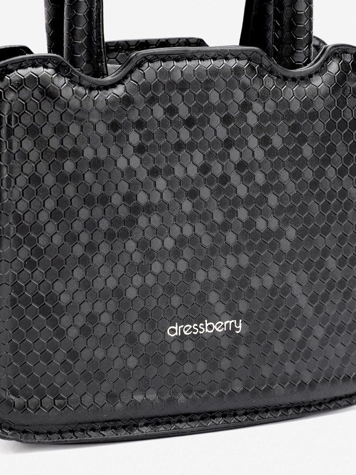 DressBerry Textured Structured Handheld Bag
