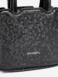 DressBerry Textured Structured Handheld Bag