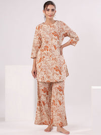 SANSKRUTIHOMES Women Ethnic Motifs Printed Cotton Night suit