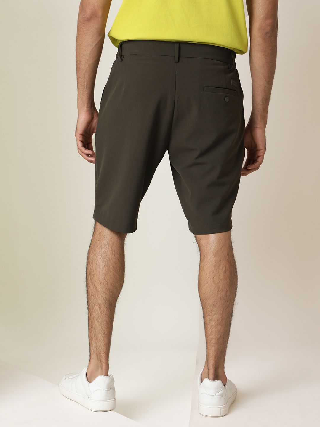 RARE RABBIT Men Trip Mid Rise Slim Fit Shorts