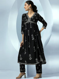 Libas Women Floral Printed Pure Cotton Kurta with Palazzos