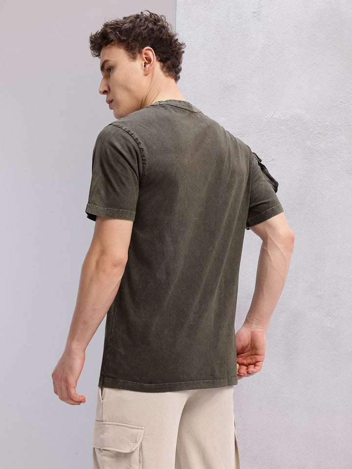 HRX by Hrithik Roshan Pure Cotton Pocket Lifestyle T-shirt