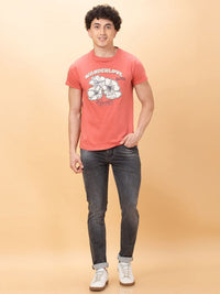 Being Human Men Floral Printed Applique T-shirt