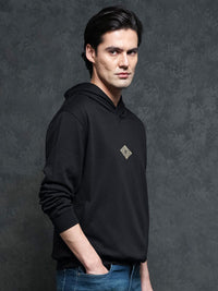 RARE RABBIT Men Trivial Graphic Print Hooded Sweatshirt
