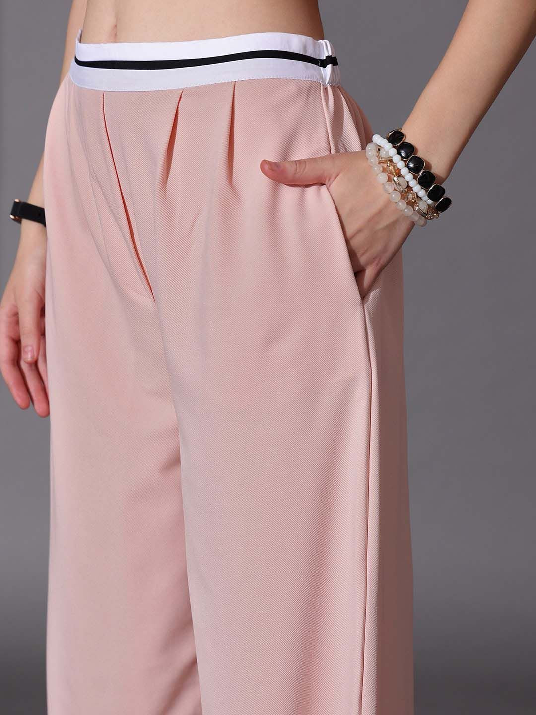 STREET 9 Solid Off Shoulder Crop Top & Trousers Co-Ord Set