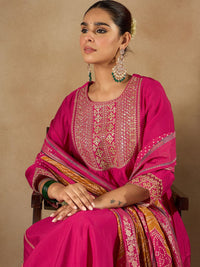Indo Era Women Ethnic Motifs Embroidered Empire Kurta with Trousers & Dupatta