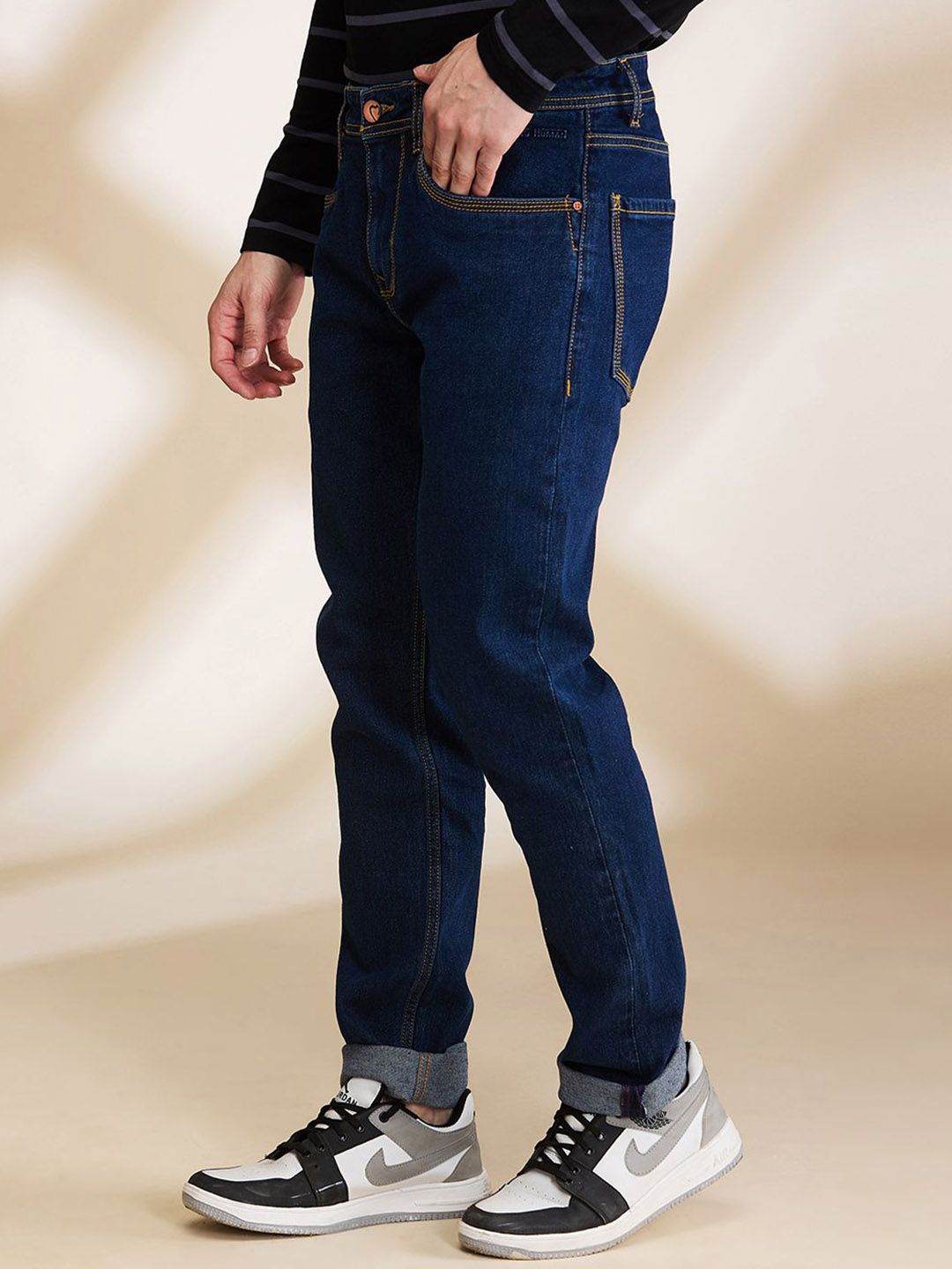 Being Human Men Slim Fit Low Distress Jeans