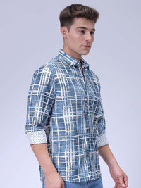 The Indian Garage Co Men Relaxed Fit Spread Collar Checked Casual Shirt