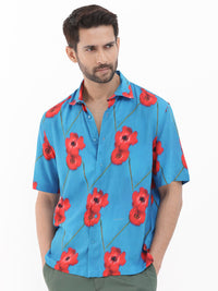 RARE RABBIT Men Bloomer Slim Fit Floral Printed Shirt