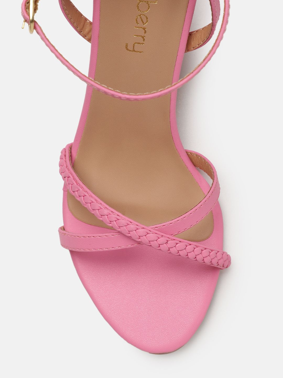 DressBerry Braided Design Slim Heeled Sandals