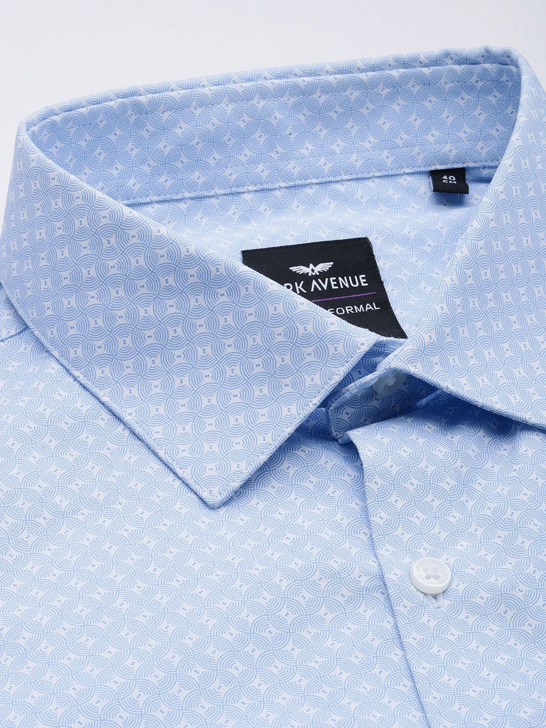 Park Avenue Slim Fit Geometric Printed Pure Cotton Formal Shirt