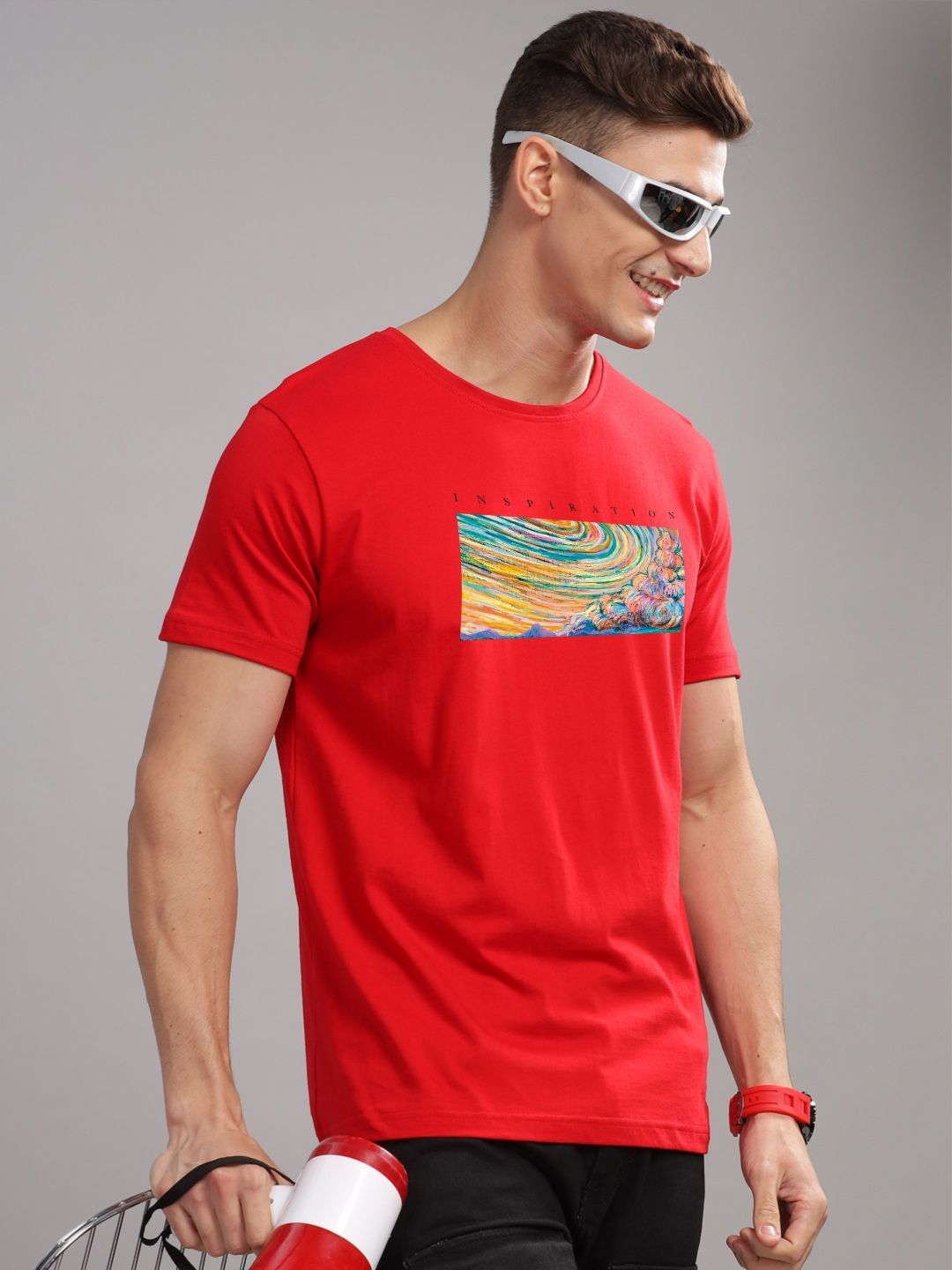 ADRO Men Printed Cotton T-shirt