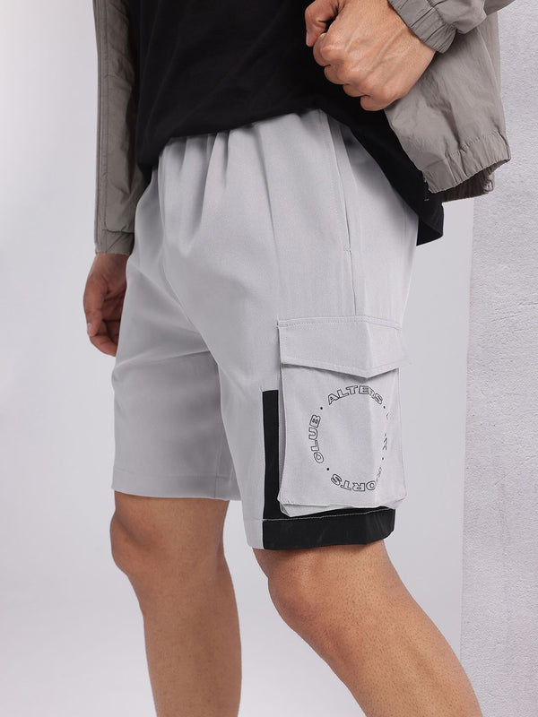 HRX oleh Hrithik Roshan Men Lelaki Mid-Rise Cargo-Style Shorts