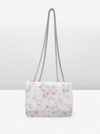 Lino Perros Floral Printed Structured Sling Bag