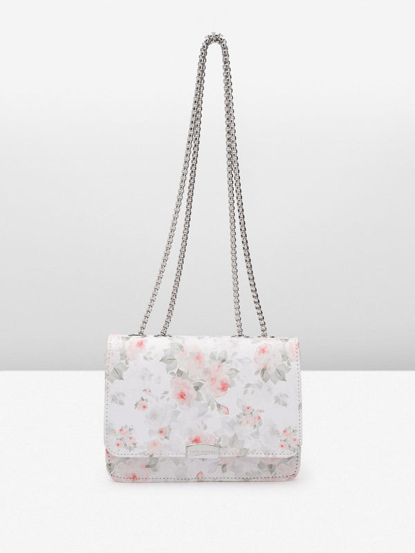 Lino Perros Floral Printed Structured Sling Bag