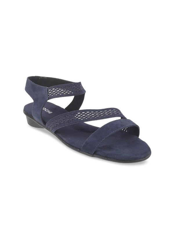 Mochi Women Blue Solid Sandal