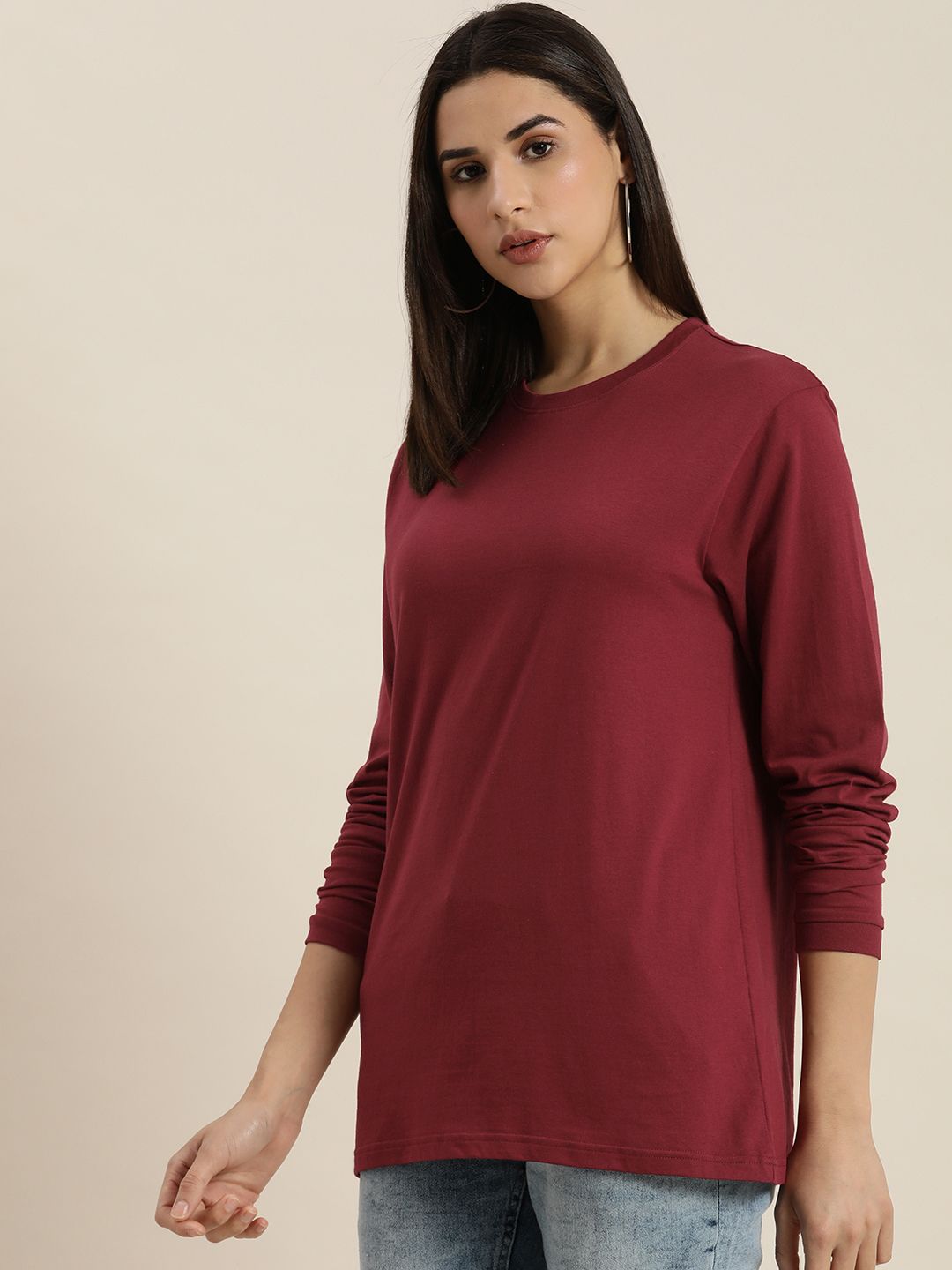 DILLINGER Round Neck Pure Cotton Oversized Fit T-shirt
