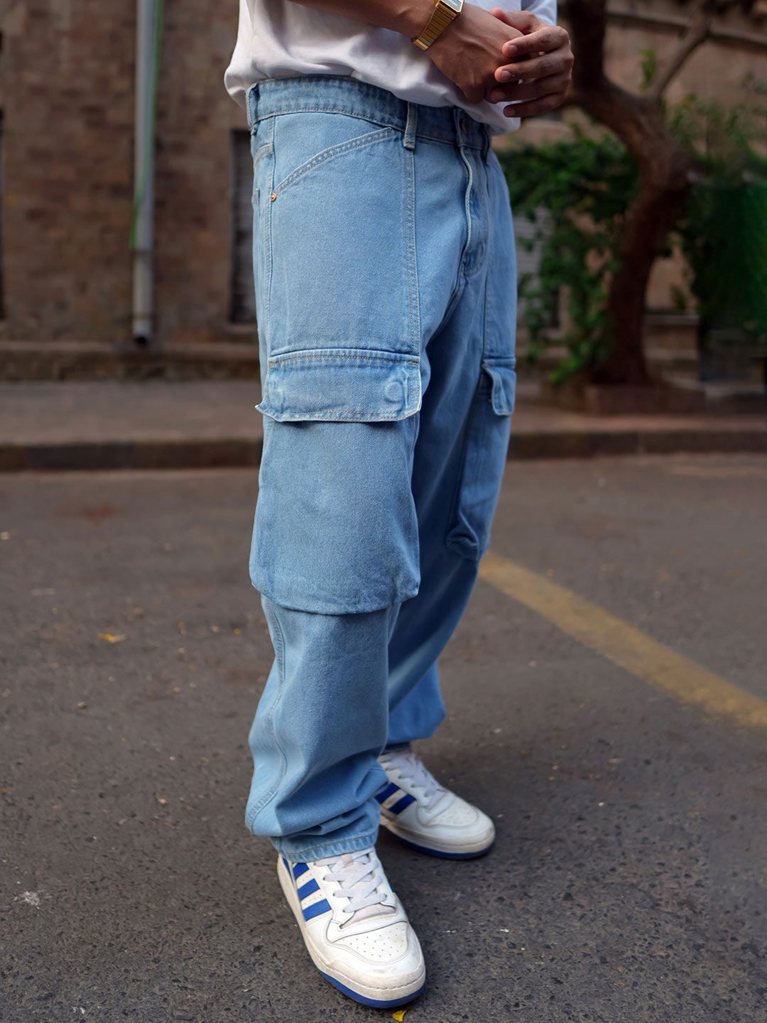 Powerlook Men Relaxed Loose Fit Cargos