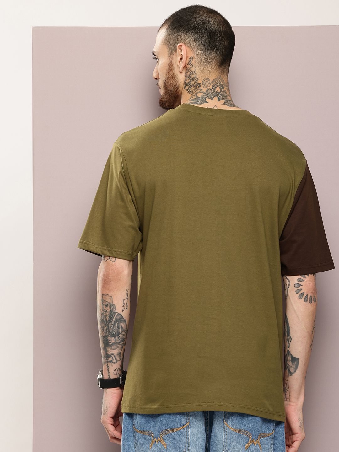DILLINGER Men Typography Printed Embossed Oversized T-shirt