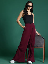 DressBerry Women High-Rise Bootleg Trousers