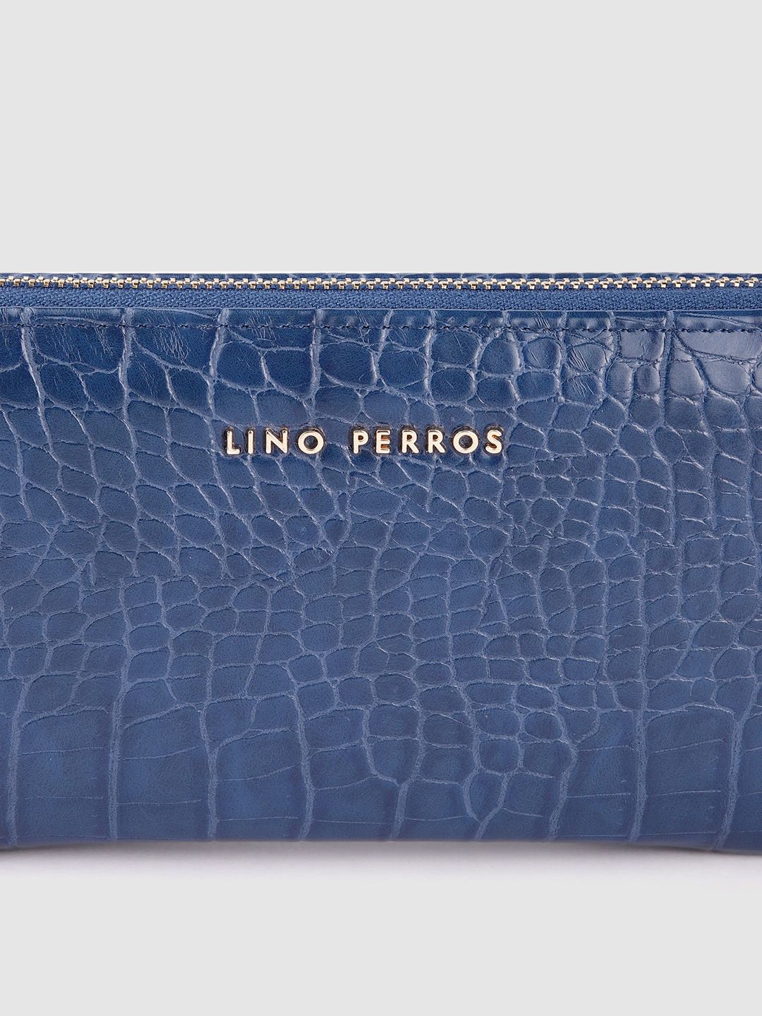 Lino Perros Women Croc Textured Zip Around Wallet